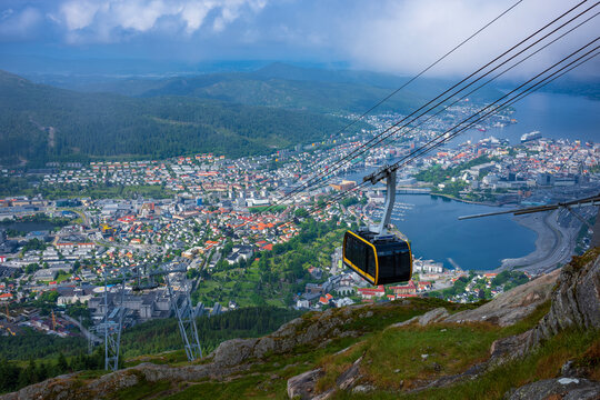 Bergen, Norway view from the top of Ulriken mountain