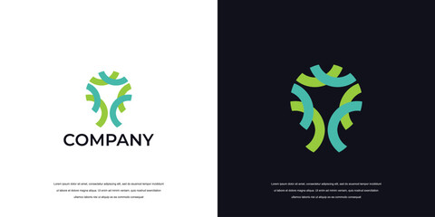 simple tree logo design abstract