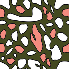 Frog skin pattern design, animal skin seamless pattern 