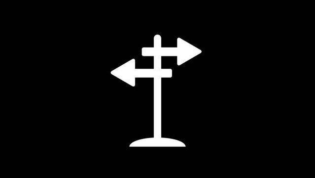 Road Pointer direction arrow, road sign animation. k1_1149