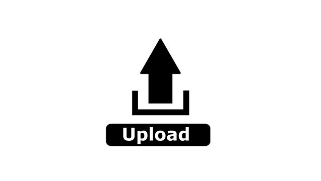 Upload symbol, share file in online concept, Seamless looping animation. k1_1161