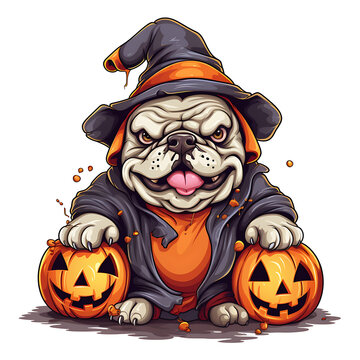 Halloween Dog Clipart PNG Transparent Background