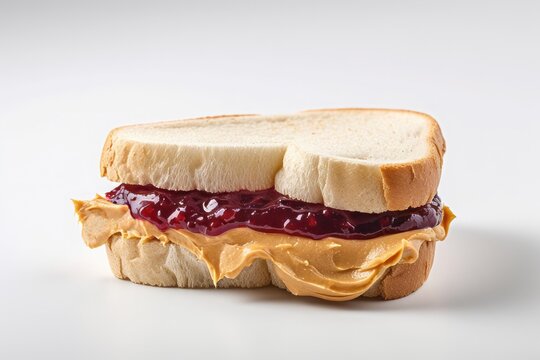 Peanut butter jelly sandwich food. Generate Ai