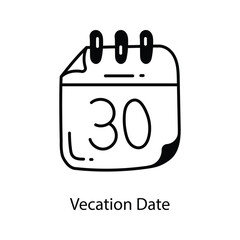 Vecation Date doodle Icon Design illustration. Travel Symbol on White background EPS 10 File