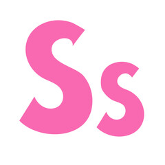 Doodle playful letter S uppercase, lowercase abc colorful cartoon funny style, English alphabet vector illustration, multicolored handwritten font letters, symbols, cute trendy decorative lettering