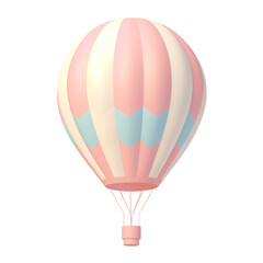 3D pink hot air balloon