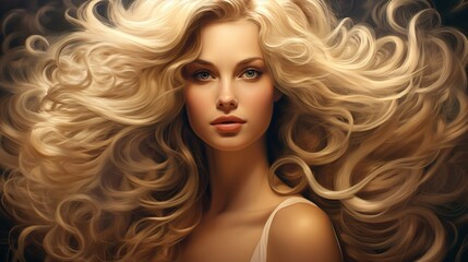 portrait of a woman with long hair