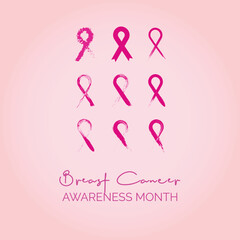 Breast cancer awareness pink ribbon