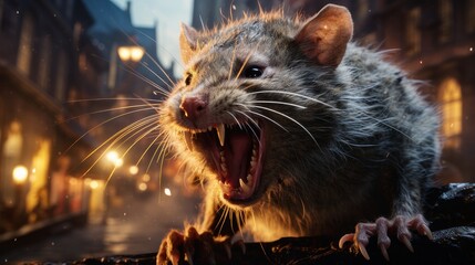 rat on the street
