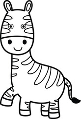 illustration black and white zebra