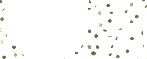 Radiant Festivity: Spectacular 3D Illustration Showcasing Radiating Gold Confetti