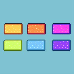 Pixel art sets of bread foods with variation color items asset. simple bits of bread on pixelated style.8bits perfect for game asset or design asset element for your game design asset