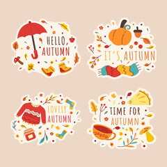 Cute Hand drawn Autumn Sticker