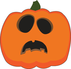 Sad halloween pumpkin
