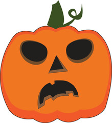 Angry halloween pumpkin