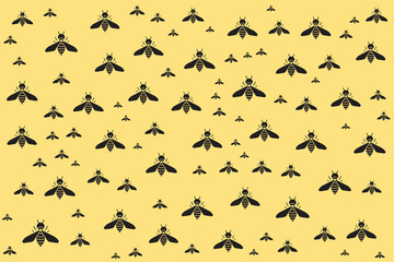 honey bee pattern cartoon illustration
