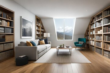 modern living room Generated Ai