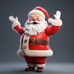 le père noël rendu 3D, généré par IA