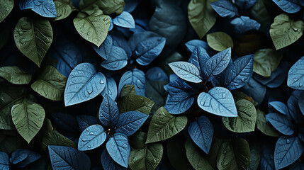  Film Texture - Clone Leaves in Blue and White Realism Cinema