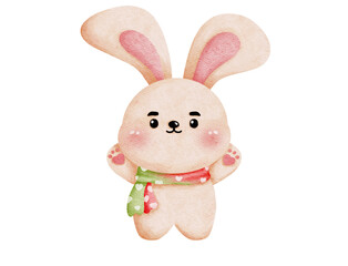 christmas bunny cartoon png