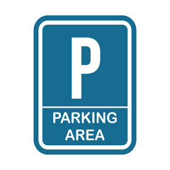 parking area sign icon vector logo in flat and trendy style