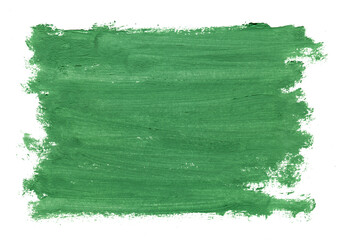 Grassy green color background with gouache paint texture. Abstract natural green spot for cometic design, vegan packaging design. Artistic handmade backdrop.