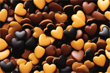 Celebrate World Chocolate Day with this tiling vector depicting small chocolate hearts.