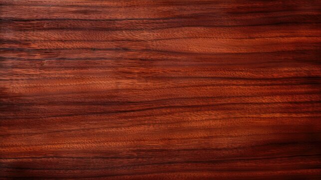 Rich mahogany wood texture background, displaying intricate grain patterns and deep, warm hues. Ideal for rustic interiors and furniture design.