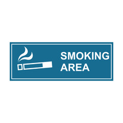 smoking area sign icon vector logo in flat and trendy style