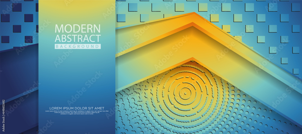 Poster modern abstract background with lines shape and shadow effect