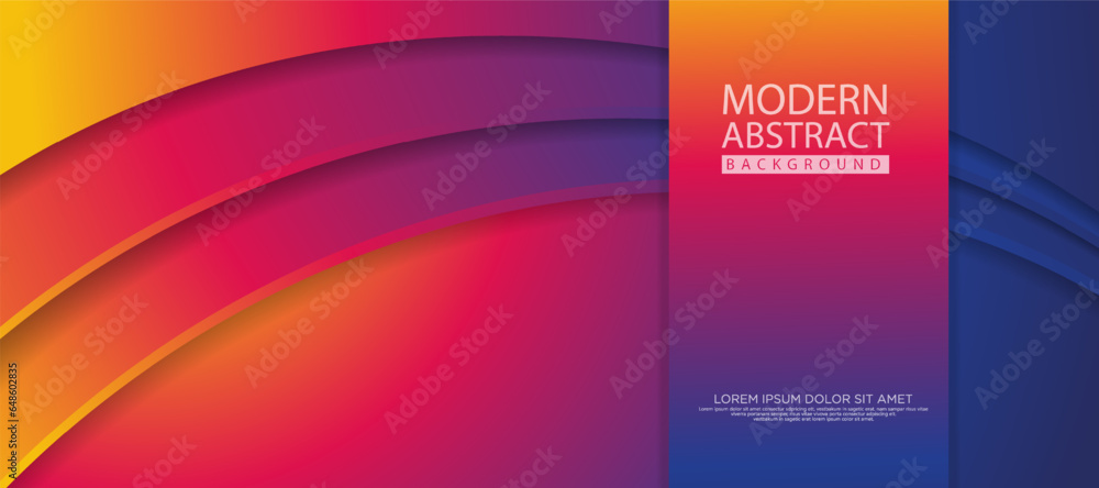 Poster modern abstract background with lines shape and shadow effect