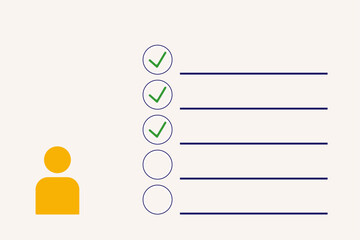 To-do list. List of things that need to be done urgently before a certain time