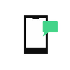 smartphone with blank message