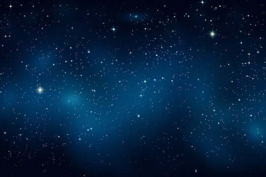 Background of stars against a dark blue night sky. Generative AI