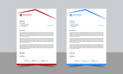 Abstract Letterhead Design Modern Business Letterhead Design Template, Clean and professional corporate company business letterhead template design