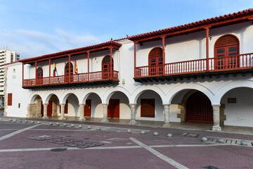 Fototapeta premium Plaza de la Aduana - Cartagena, Colombia