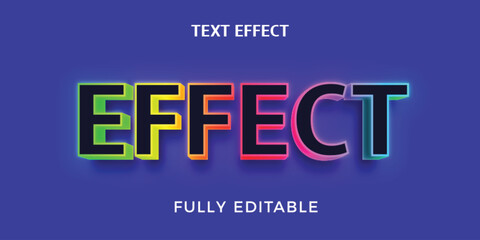 Modern editable text style effect vibrant modern color shiny. Text style effect. Editable fonts vector files.