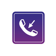 Incoming call flat icon vector icon. Can be used for printing, mobile and web applications.