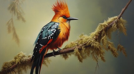 In its natural habitat, a Tufted Coquette perches on a bough