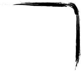 corner with a brush stroke, Brush Stroke Element.