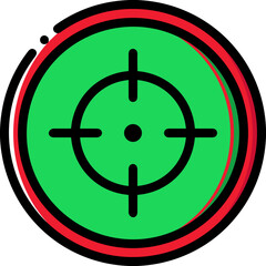 Business target success icon symbol vector image. Illustration of the arrow focus goal strategy design image