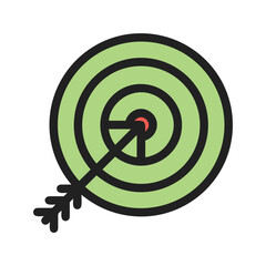 Business target success icon symbol vector image. Illustration of the arrow focus goal strategy design image