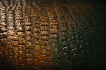 A crocodile skin texture background. ai generative