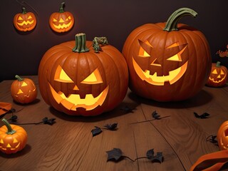 halloween pumpkin with a pumpkin