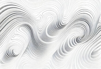 Rhythmic waves, seamless white vector pattern. Generative AI - obrazy, fototapety, plakaty