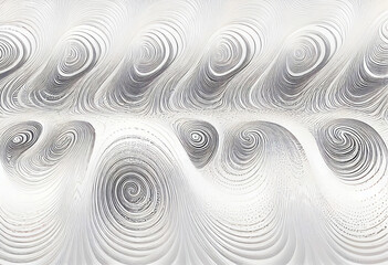 Rhythmic waves, seamless white vector pattern. Generative AI