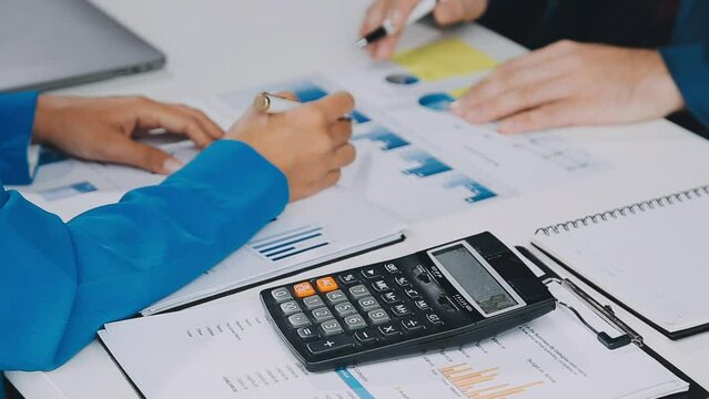.Team of business people working together in the meeting room office, teamwork background charts and graphs banner, double exposure successful teamwork,business planning concept.