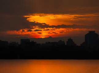 Fototapeta premium sunrise in the city