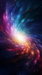 Fototapeta premium A colorful spiral of stars in the sky