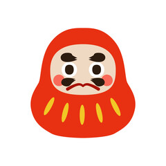 シンプルなダルマのイラスト